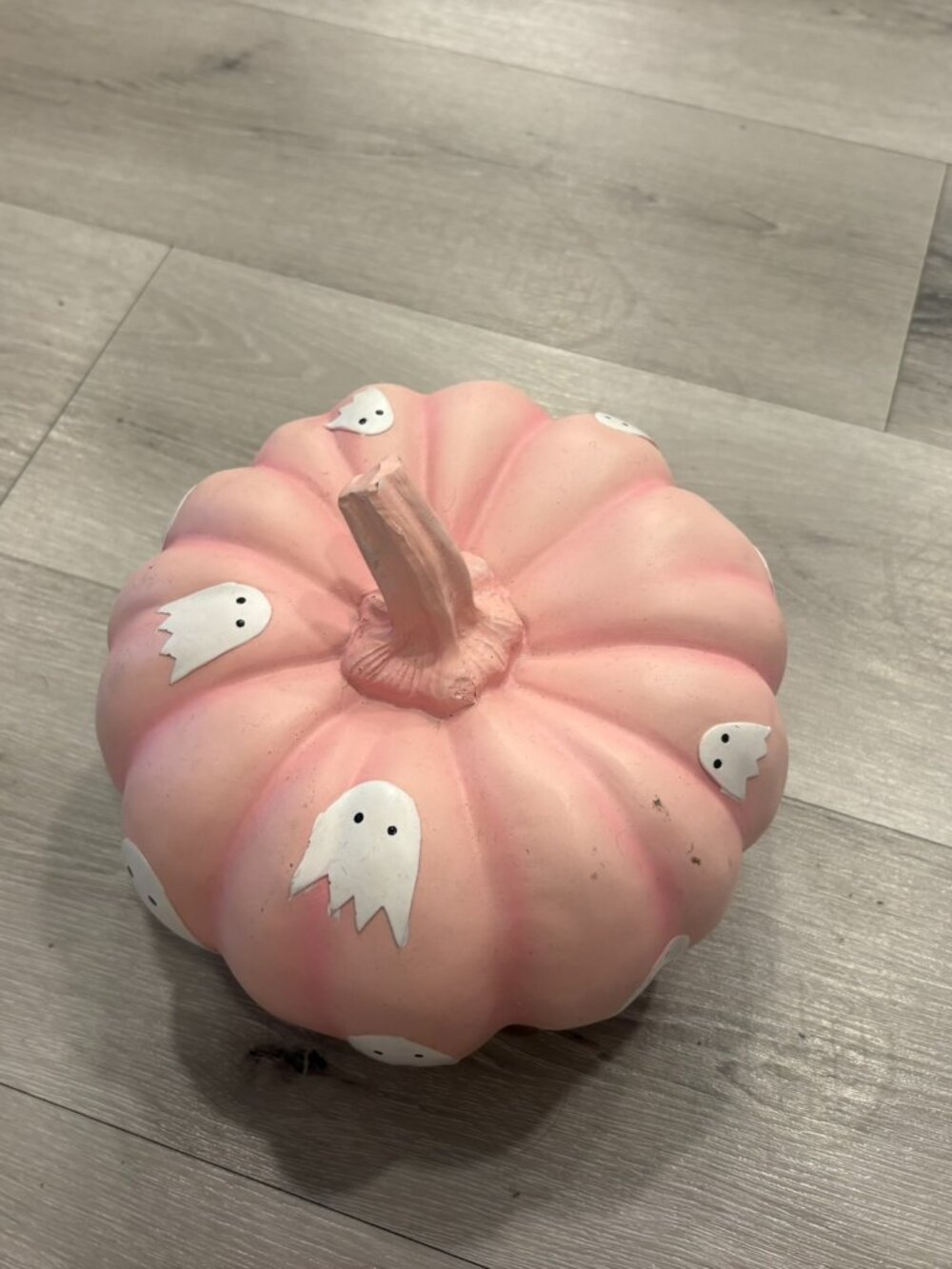 pink pumpkin halloween decoration bought in october 2025